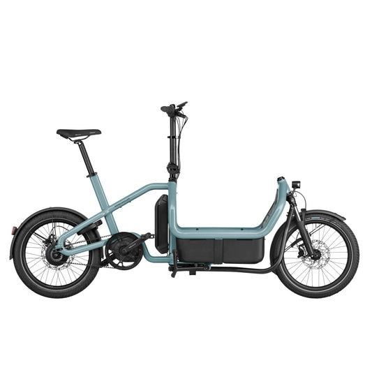 Riese and Muller Carrie Vario - aqua 545Wh flex box child seat rain cover