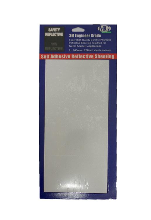 White Adhesive Reflective Sheet x2