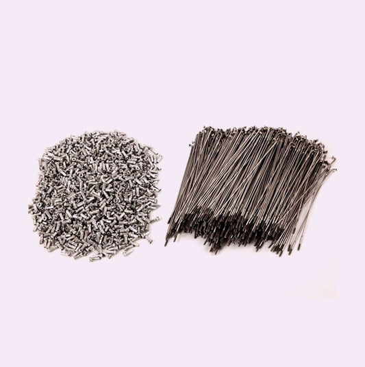 Brompton spoke/nipple set 14g double butted - 145mm silver