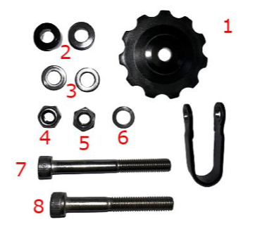 Tern Chain Guide Pulley Wheel G2 for All GSD and Orox - Full set with bolts, guide and spacers