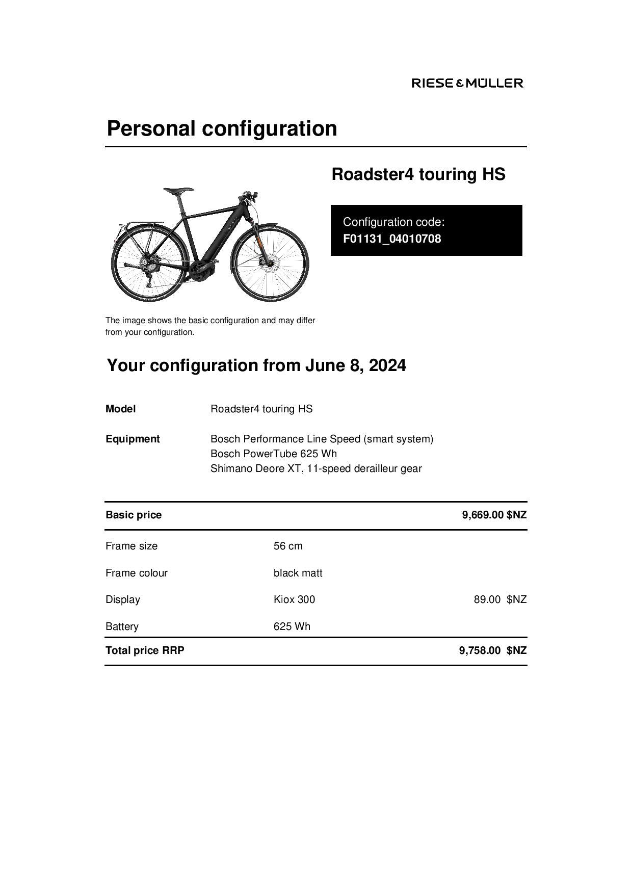 Riese and Muller Roadster4 touring HS - black - 56cm