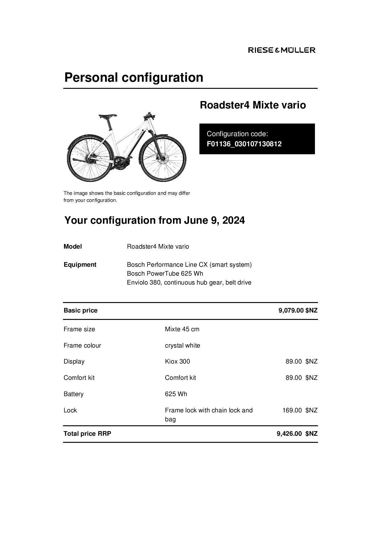 Riese and Muller Roadster4 Mixte vario  - 45cm - White