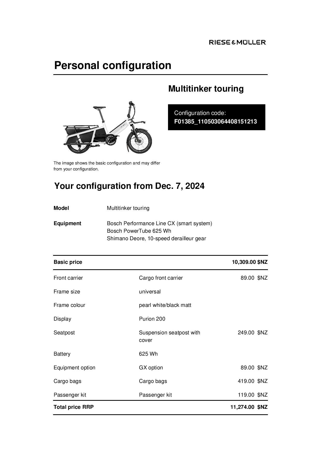 Riese and Muller Multitinker Touring - Pearl White - 1538314