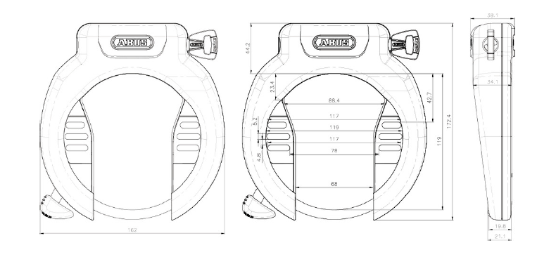 ABUS Frame Lock Pro Amparo 4750XL NR