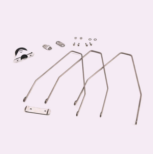 Brompton Mudguard stay set incl roller + fittings L version Ti (rear)