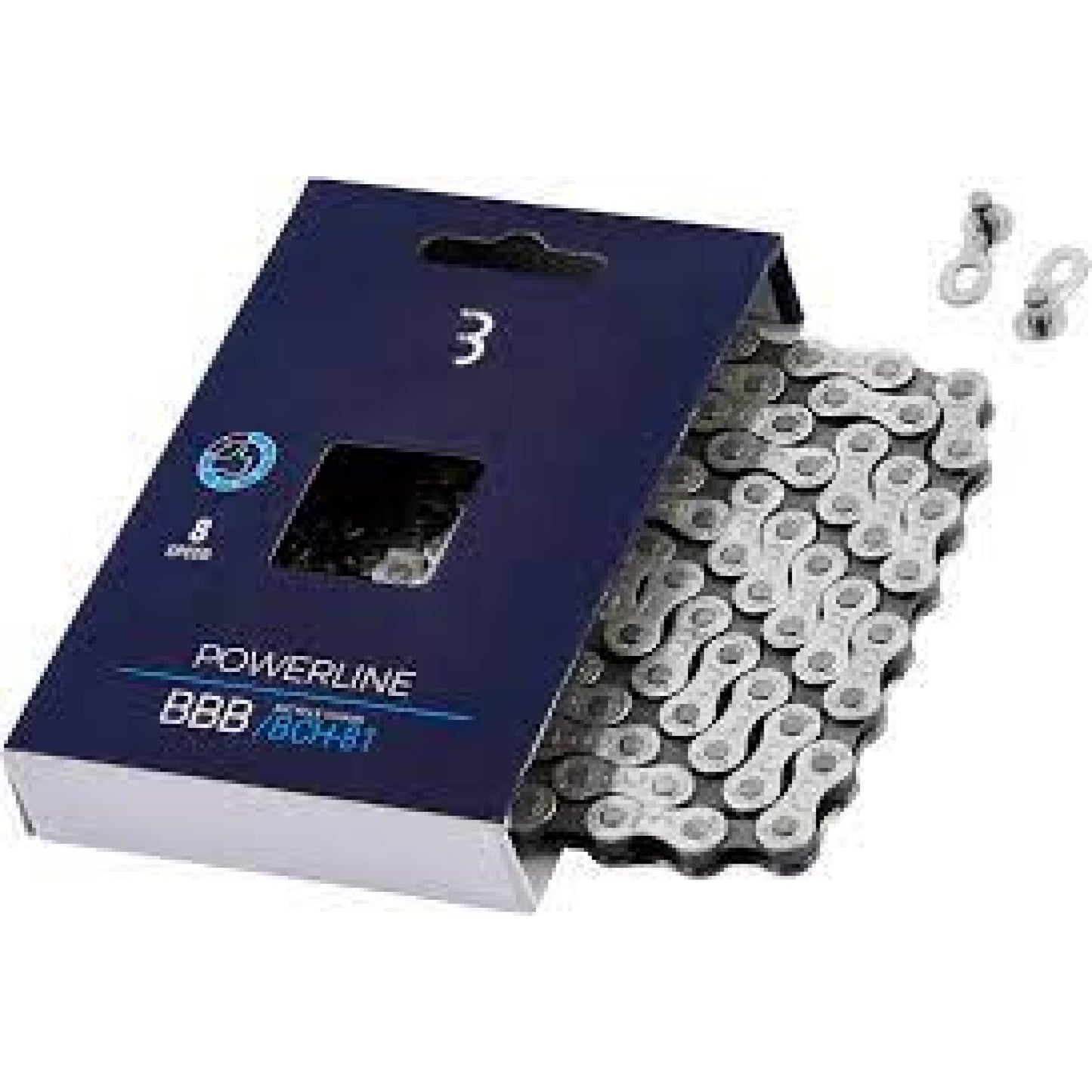 BBB 'E-POWERLINE' E-BIKE CHAIN 8spd 136 LINKS SILVER