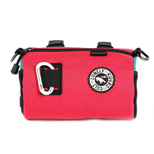 ULAC Handlebar Bag Neo Porter Coursier 2.7L with carabiner - pink/teal